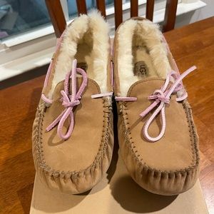 UGG fur lined moccasins. Size 8.